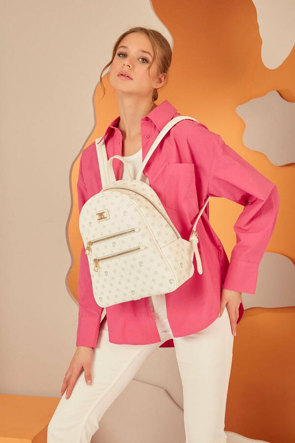 White Monogram Women's Backpack 05PO22Y1577 - 1