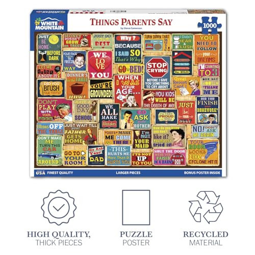 White Mountain - Things Parents Say, 1000 Piece Jigsaw Puzzle - 3