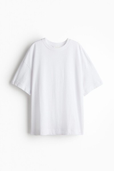 White Oversized Women's T-shirt - 1