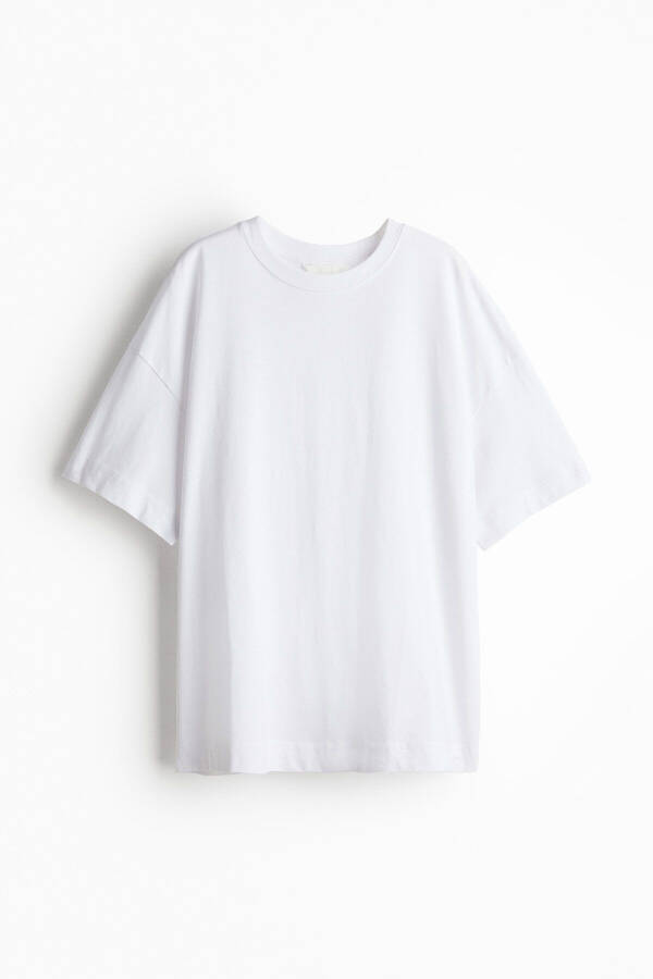 White Oversized Women's T-shirt - 1