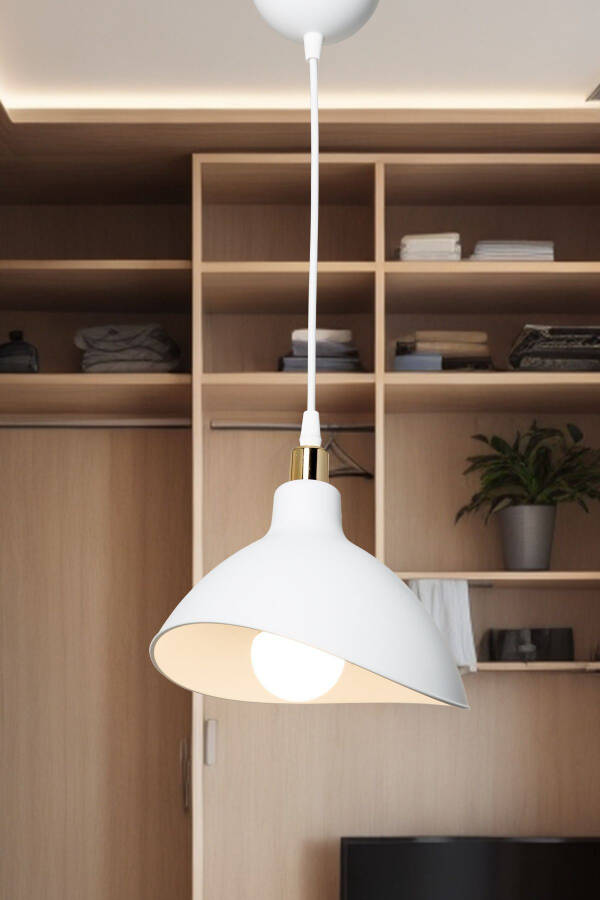 White Pendant Light Fixture Bedroom Living Room Kitchen Corridor Lamp - 1