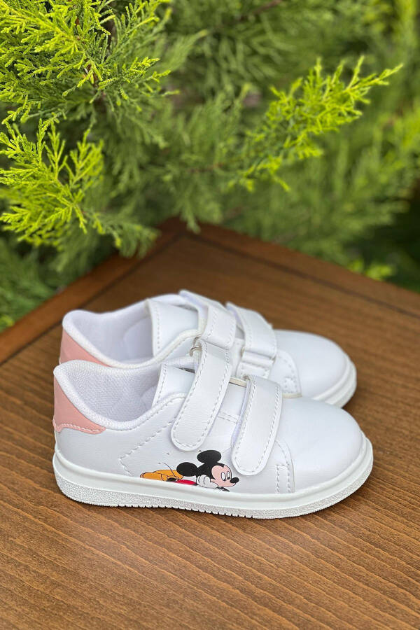 White-Pink Mickey Sport Children's Shoes - 2