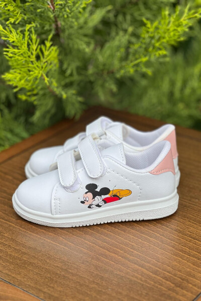 White-Pink Mickey Sport Children's Shoes - 4