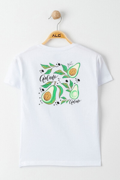 White Printed Children's T-Shirt 3-7 Years - 1