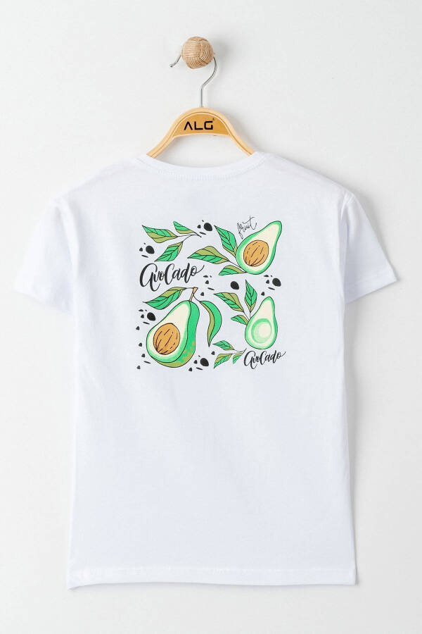 White Printed Children's T-Shirt 3-7 Years - 1