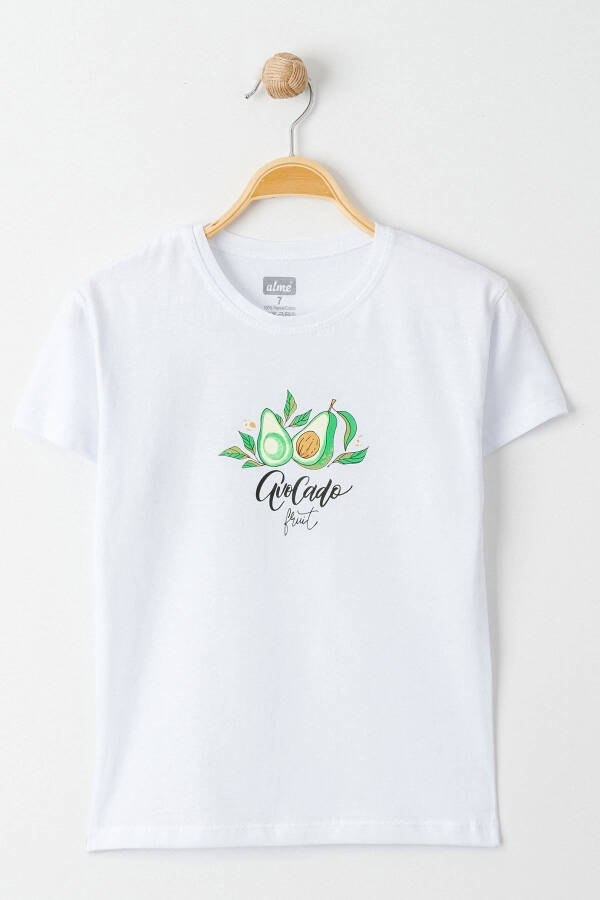 White Printed Children's T-Shirt 3-7 Years - 2