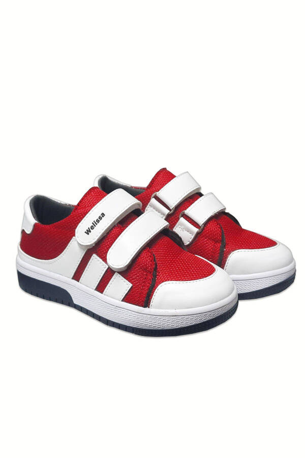 White Red Anorak Kids Sports Shoes - 1