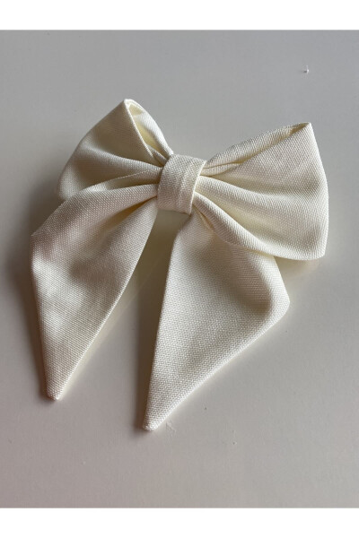 White Ribbon Bow Hair Clip Henna/bride Bridal Shower Hair Clip / Eid Hair Clip - 16