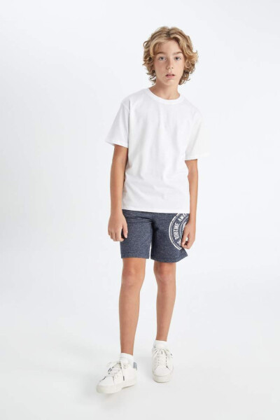 White Short Sleeve Bike Collar T-Shirt for Boys - 5