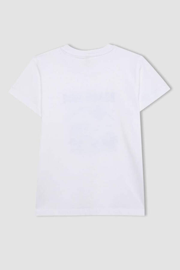 White Short-Sleeved Printed T-Shirt for Girls - 9