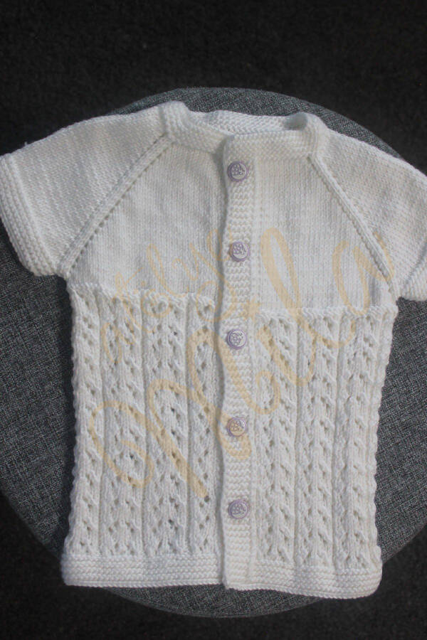 White sleeveless baby vest - 2