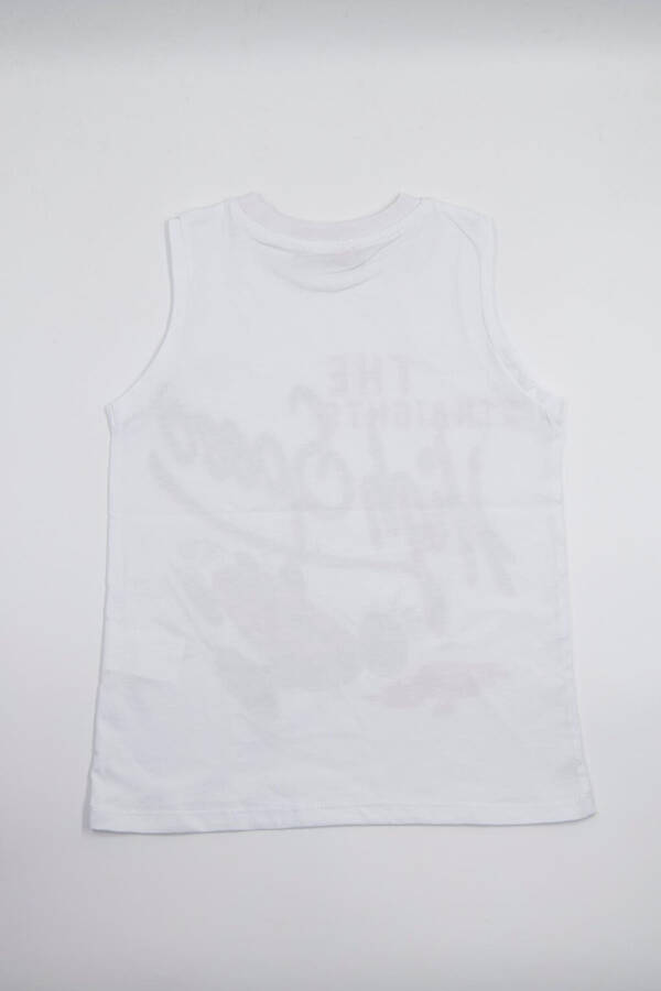 White Sleeveless T-shirt for Boys - Tara - 2