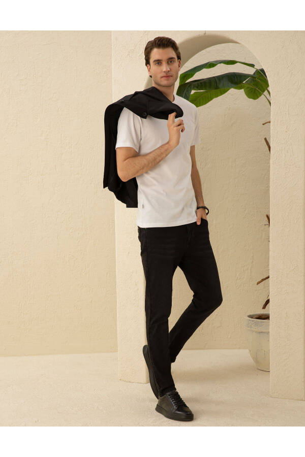 White Slim Fit Basic T-Shirt - 11