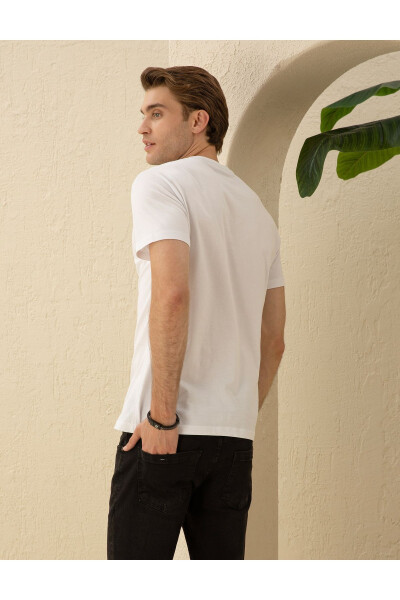 White Slim Fit Basic T-Shirt - 12