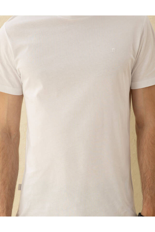 White Slim Fit Basic T-Shirt - 13