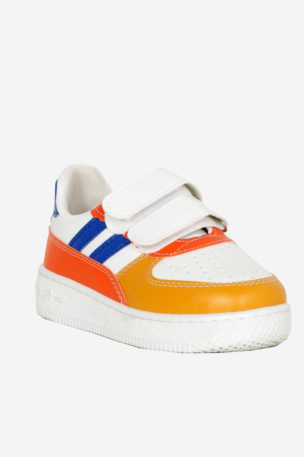 White Sneaker with Colorful Stripes for Young Kids - 6