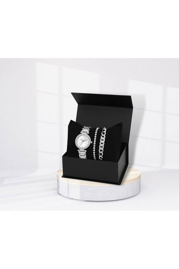 White Stone Watch Set Gift Set Gift for Girlfriend Gift for Mother Birthday Gift - 5