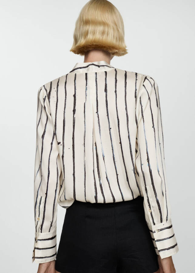 White striped envelope blouse - 3