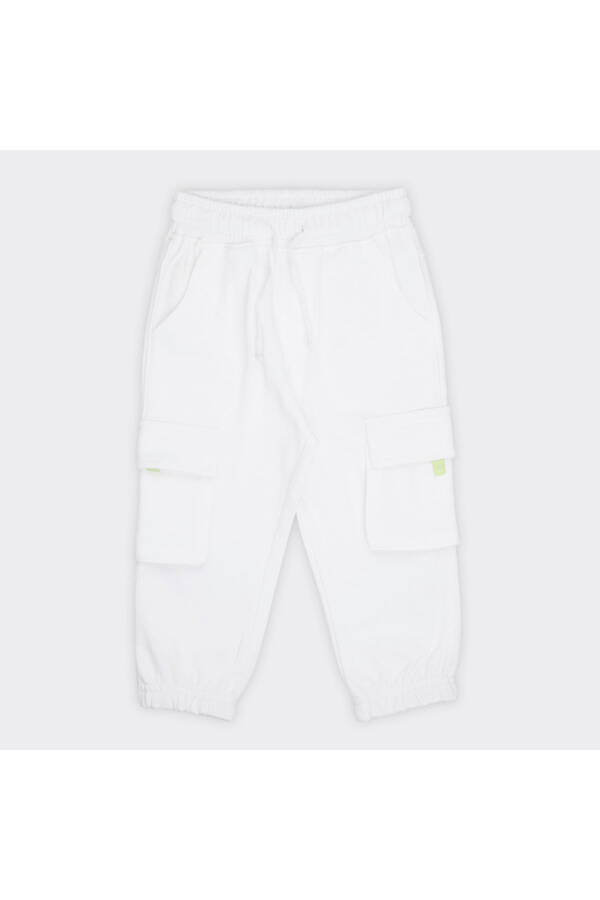 White Sweatpants with Pocket Detail for Baby Boys - 4