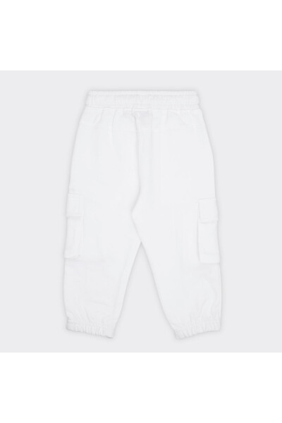 White Sweatpants with Pocket Detail for Baby Boys - 5