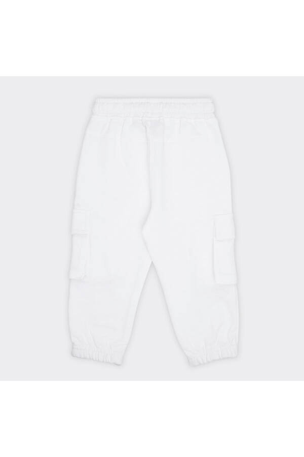 White Sweatpants with Pocket Detail for Baby Boys - 5