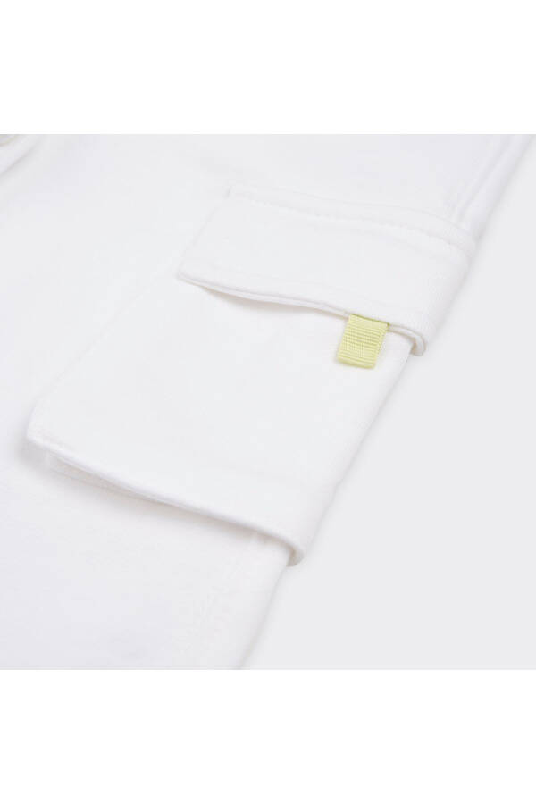 White Sweatpants with Pocket Detail for Baby Boys - 6