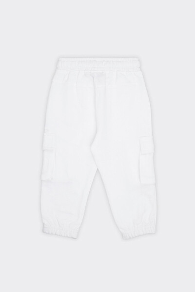 White Sweatpants with Pocket Detail for Baby Boys - 2