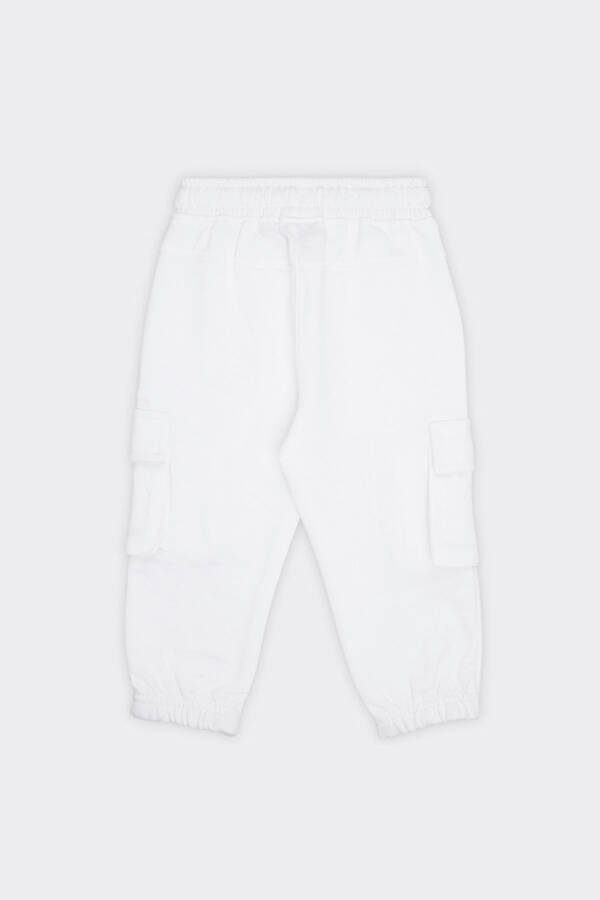 White Sweatpants with Pocket Detail for Baby Boys - 2