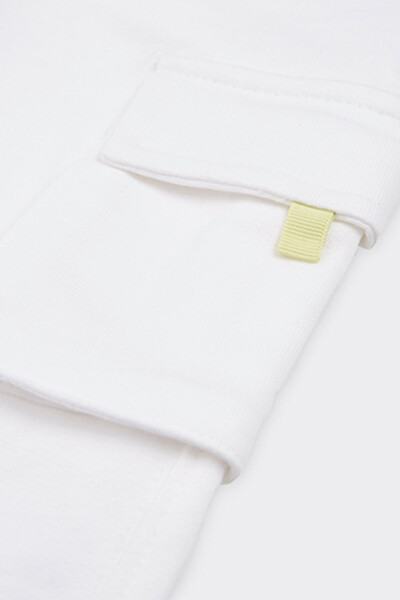 White Sweatpants with Pocket Detail for Baby Boys - 3