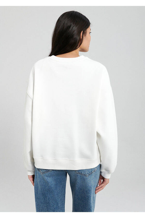 White Sweatshirt with Logo Print 1611600-81964 - 26