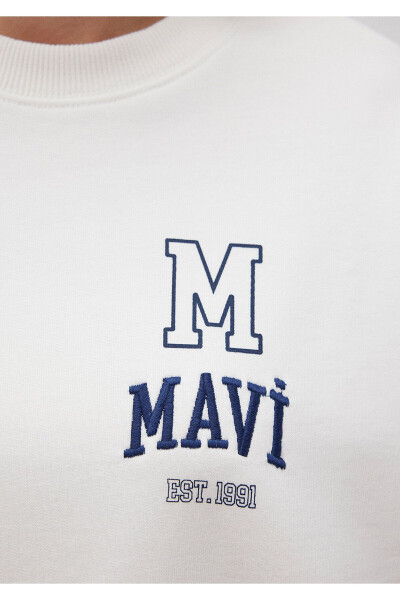 White Sweatshirt with Logo Print 1s10148-70069 - 13