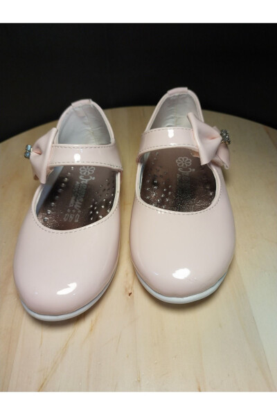 White Velcro Bow Ballerina - 2