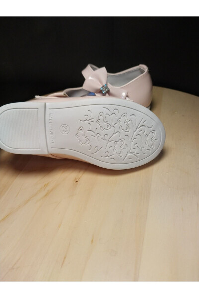 White Velcro Bow Ballerina - 3