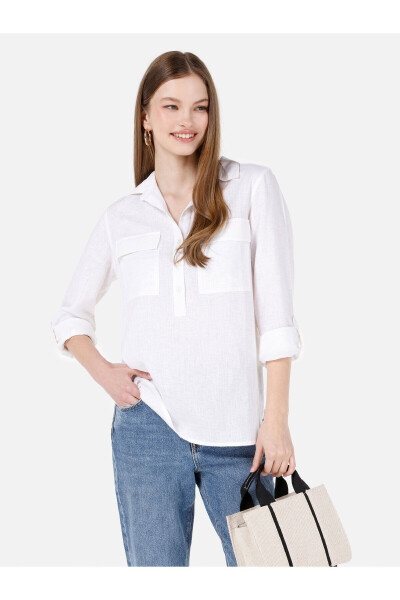 White Women's Blouse - 1