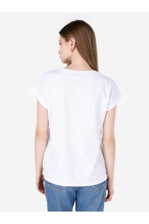 White women's t-shirt short sleeve - 2