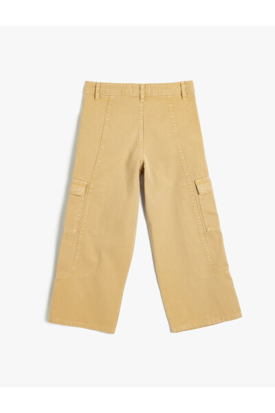 Wide leg, cotton cargo pants. - 5