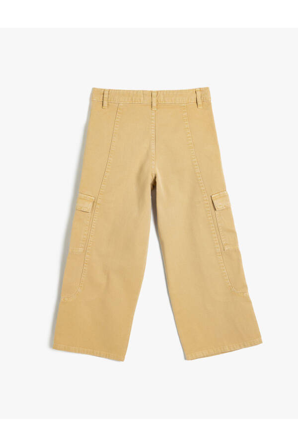 Wide leg, cotton cargo pants. - 2