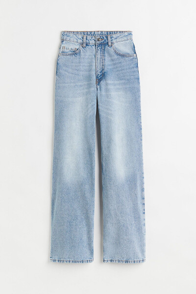 Wide Leg High Waisted Jeans - 4