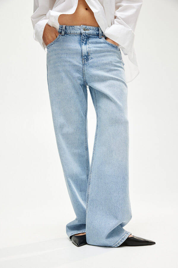 Wide Leg High Waisted Jeans - 3