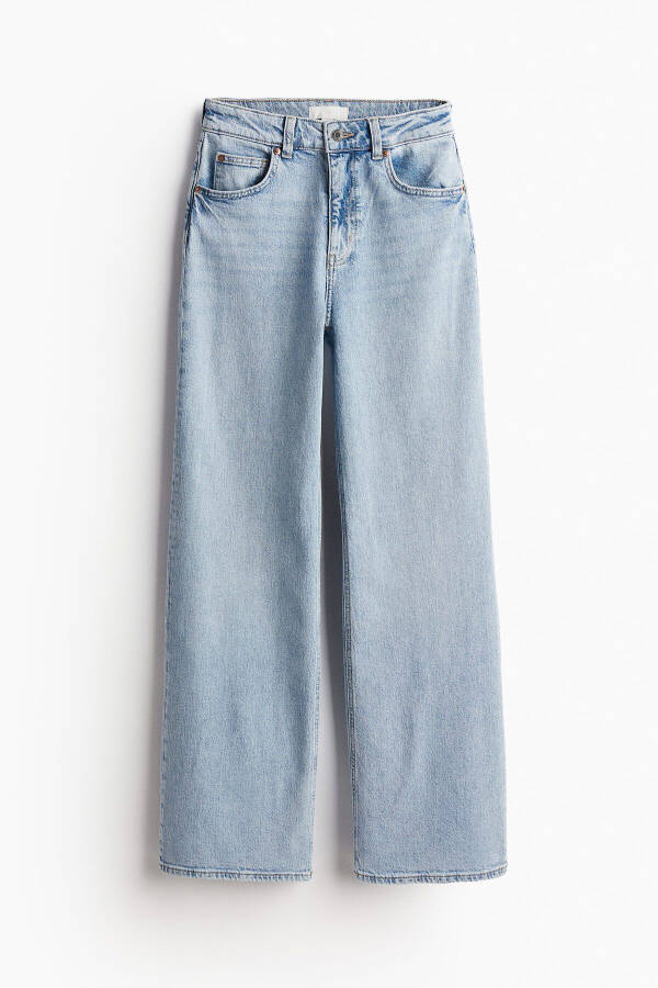 Wide Leg High Waisted Jeans - 4