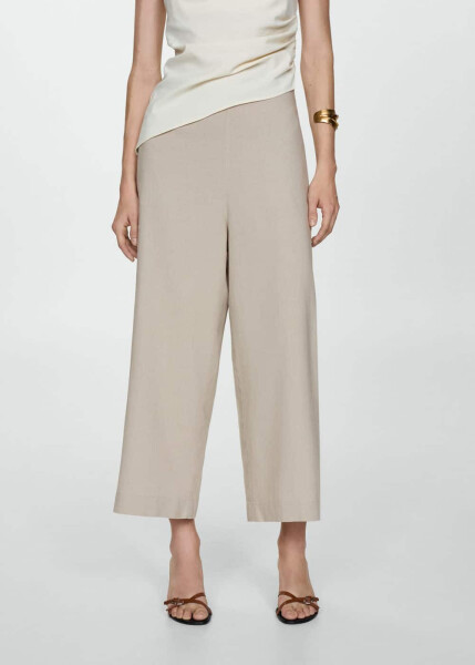 Wide Leg Linen Pants - 3