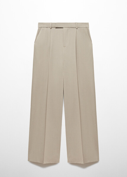 Wide-leg pants with pleats - 1