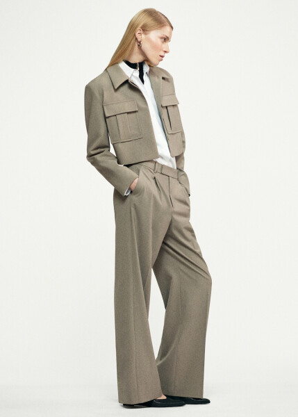 Wide-leg pants with pleats - 5