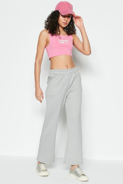 Wide Leg Spanish Leg Sweatpants 804 Grey - 2