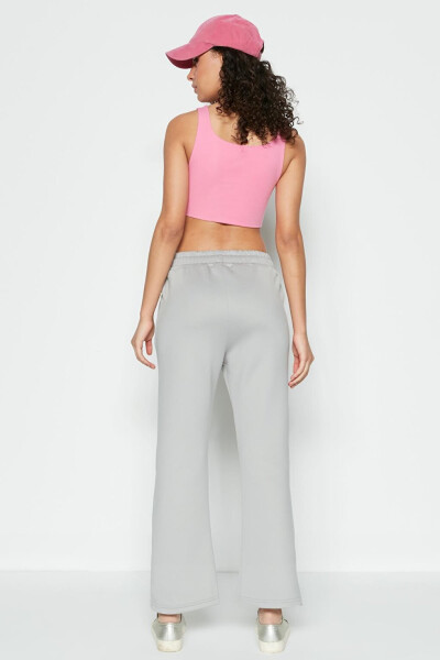 Wide Leg Spanish Leg Sweatpants 804 Grey - 3