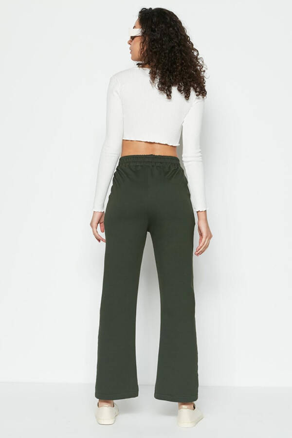 Wide Leg Spanish Trousers Sweatpants 736 Khaki - 4