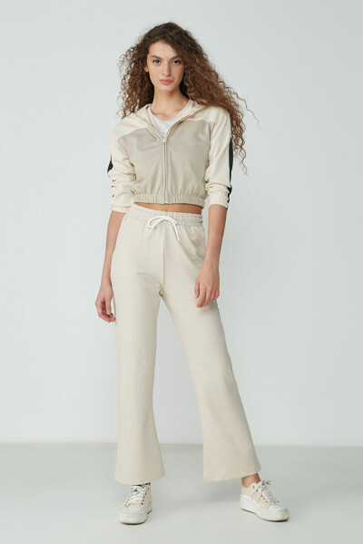 Wide Leg Spanish Trousers Sweatpants 736 Stone - 1