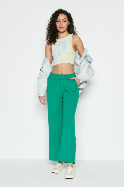 Wide Leg Spanish Trousers Sweatpants 804 Green - 2