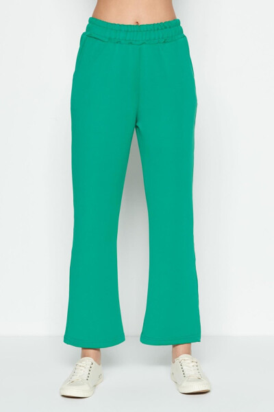 Wide Leg Spanish Trousers Sweatpants 804 Green - 3