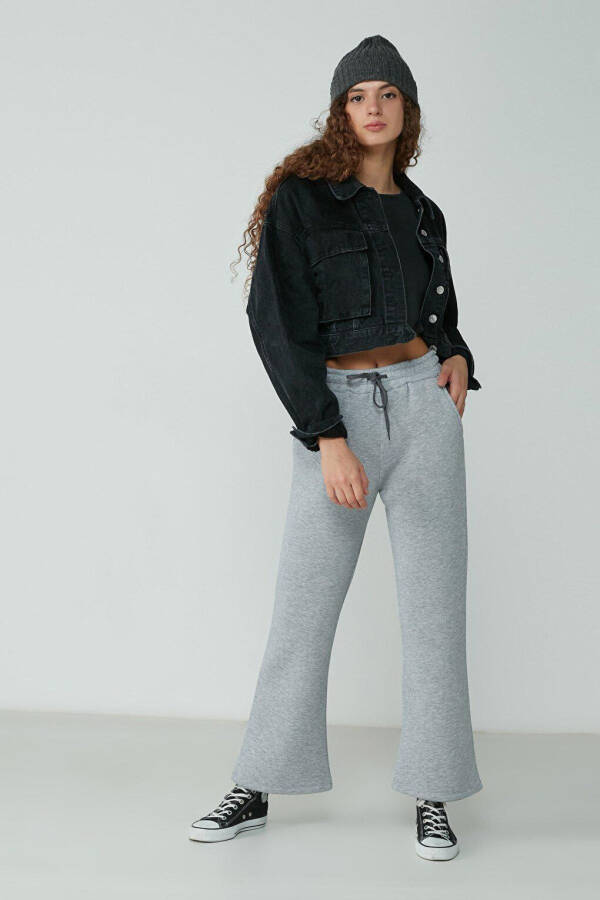 Wide Leg Spanish Trousers Sweatpants 904 Gray - 2